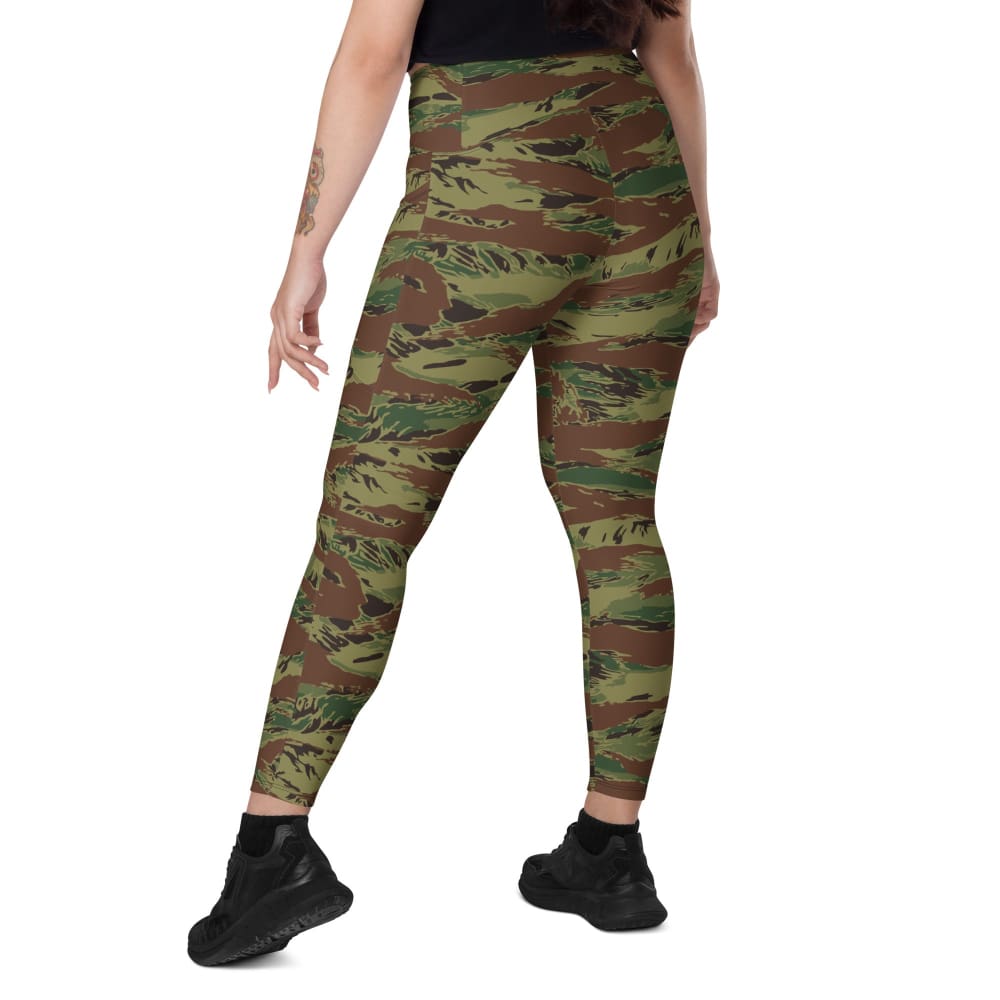 Multi-terrain Tiger Stripe Viper CAMO Women’s Leggings with pockets