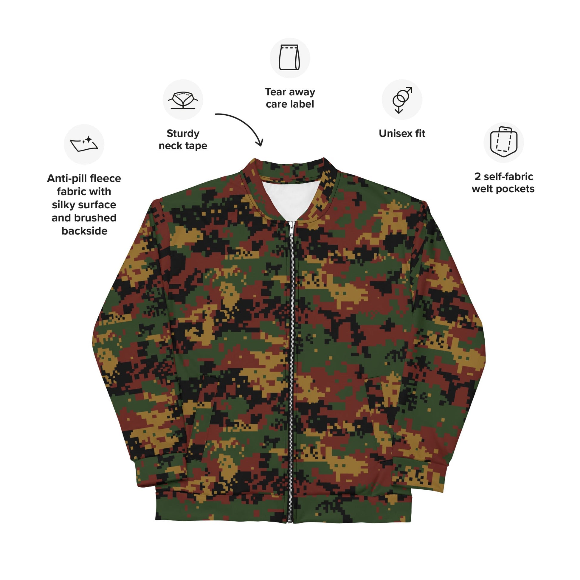 Myanmar Digital Tatmadaw CAMO Bomber Jacket - Jackets