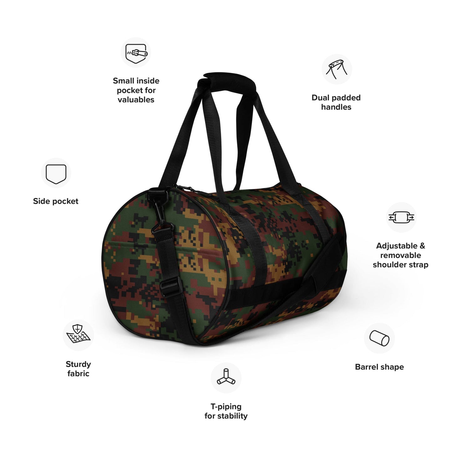 Myanmar Digital Tatmadaw CAMO gym bag - Gym Bags