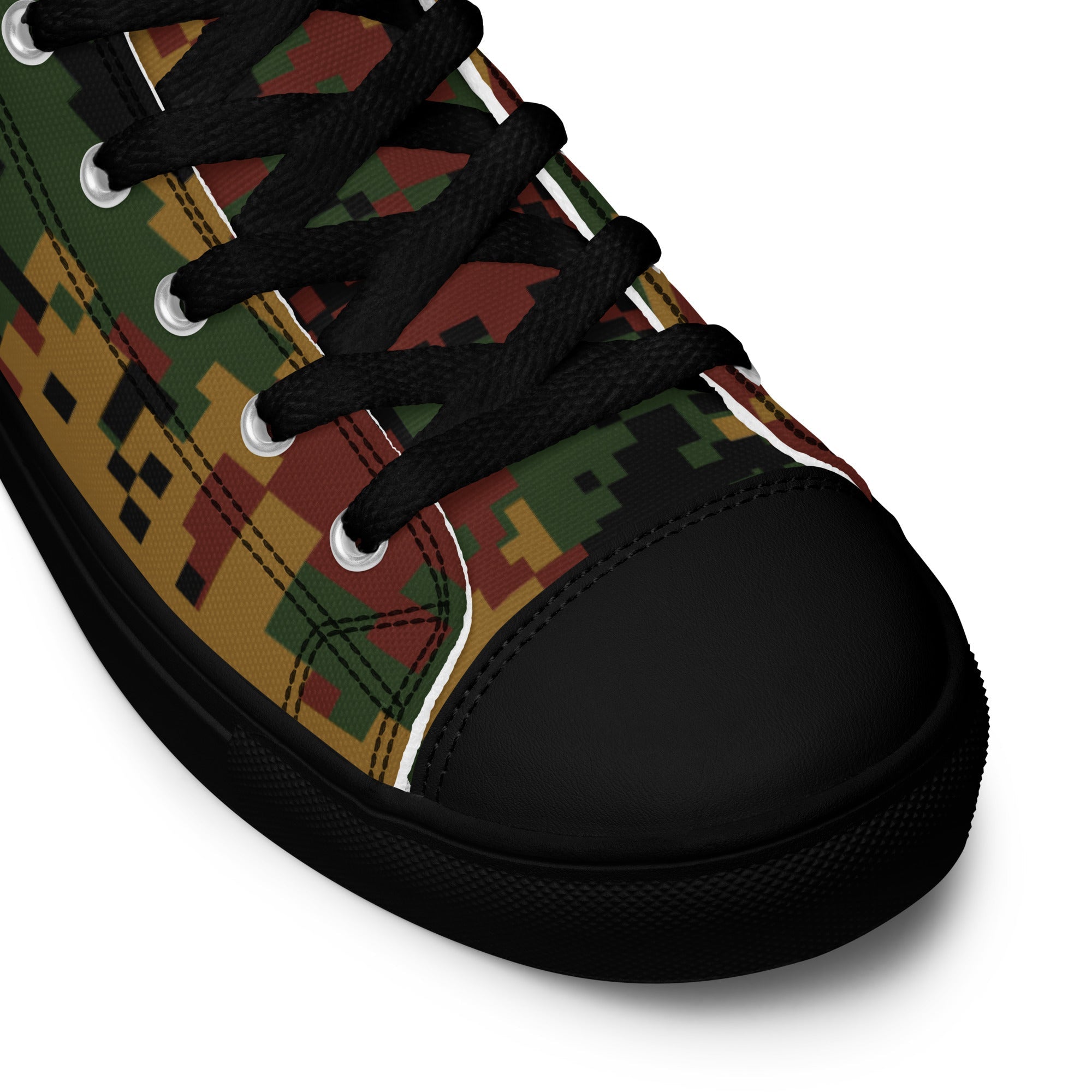CAMO HQ - Myanmar Digital Tatmadaw CAMO Mens High-Top Canvas Shoes