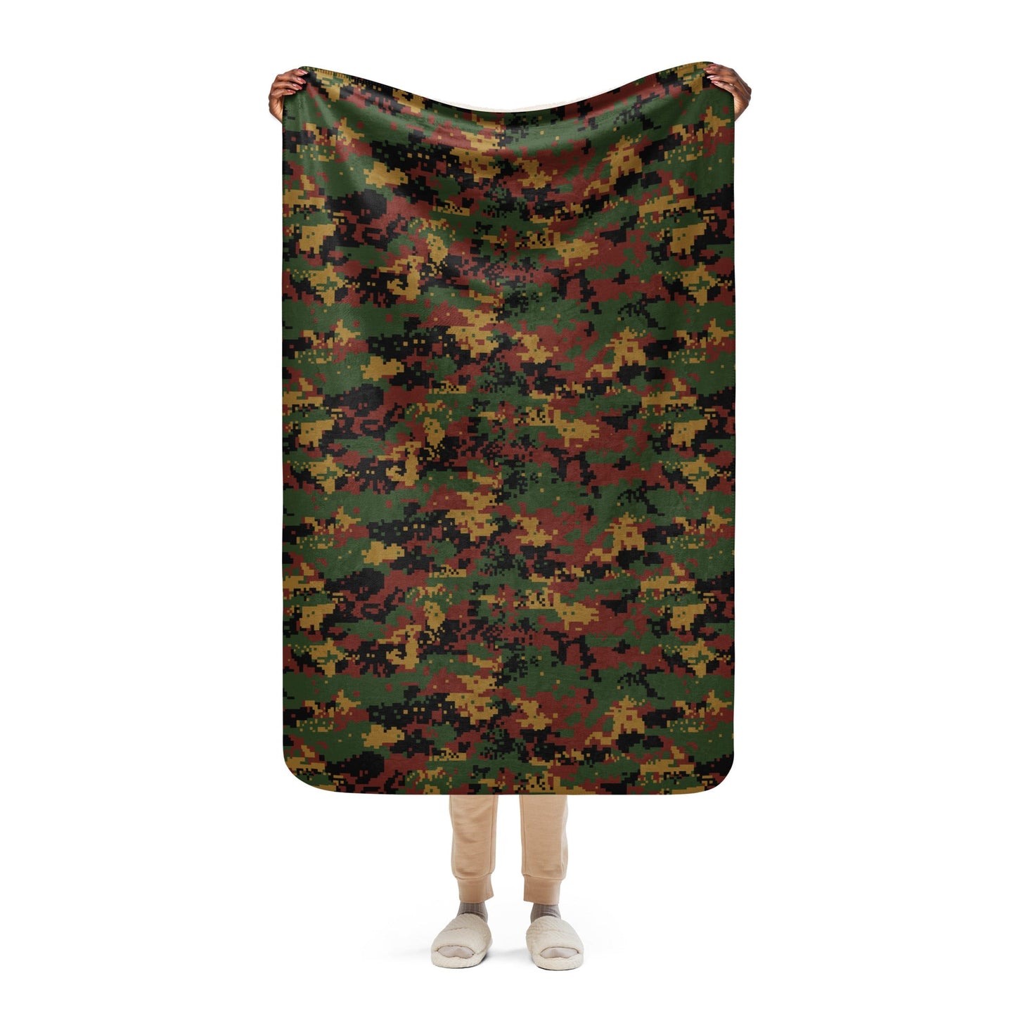 Myanmar Digital Tatmadaw CAMO Sherpa blanket - 37″×57″ - Blankets