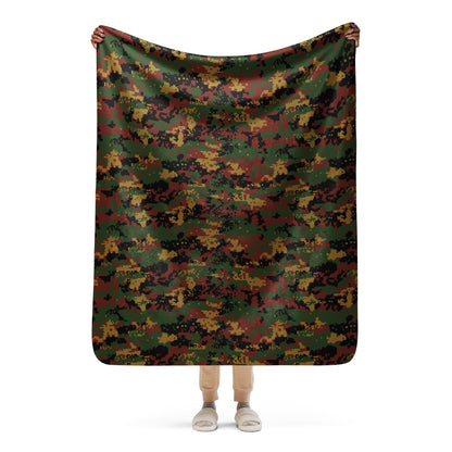 Myanmar Digital Tatmadaw CAMO Sherpa blanket - 50″×60″ - Blankets