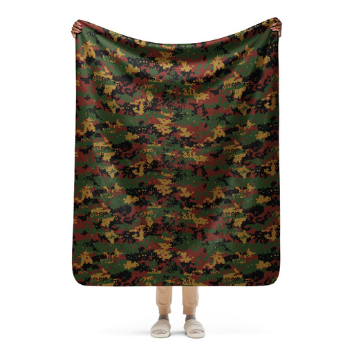 Digital Myanmar Tatmadaw CAMO Sherpa Blanket - 50″×60″