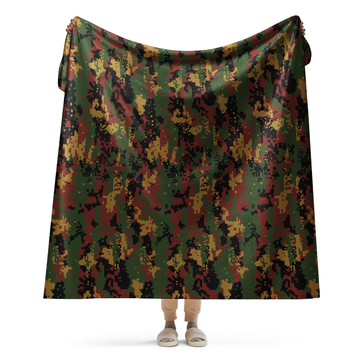 Myanmar Digital Tatmadaw CAMO Sherpa blanket - 60″×80″ - Blankets