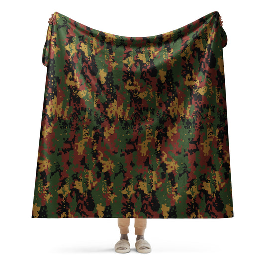 Myanmar Digital Tatmadaw CAMO Sherpa blanket - 60″×80″ - Blankets