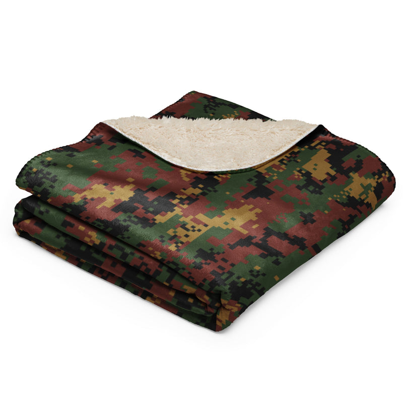 Digital Myanmar Tatmadaw CAMO Sherpa Blanket
