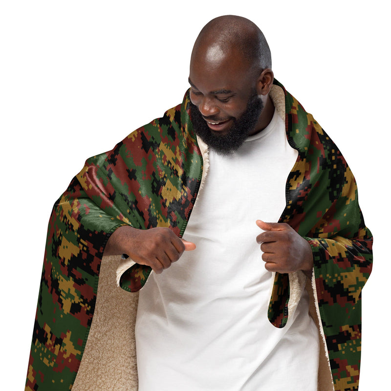 Digital Myanmar Tatmadaw CAMO Sherpa Blanket