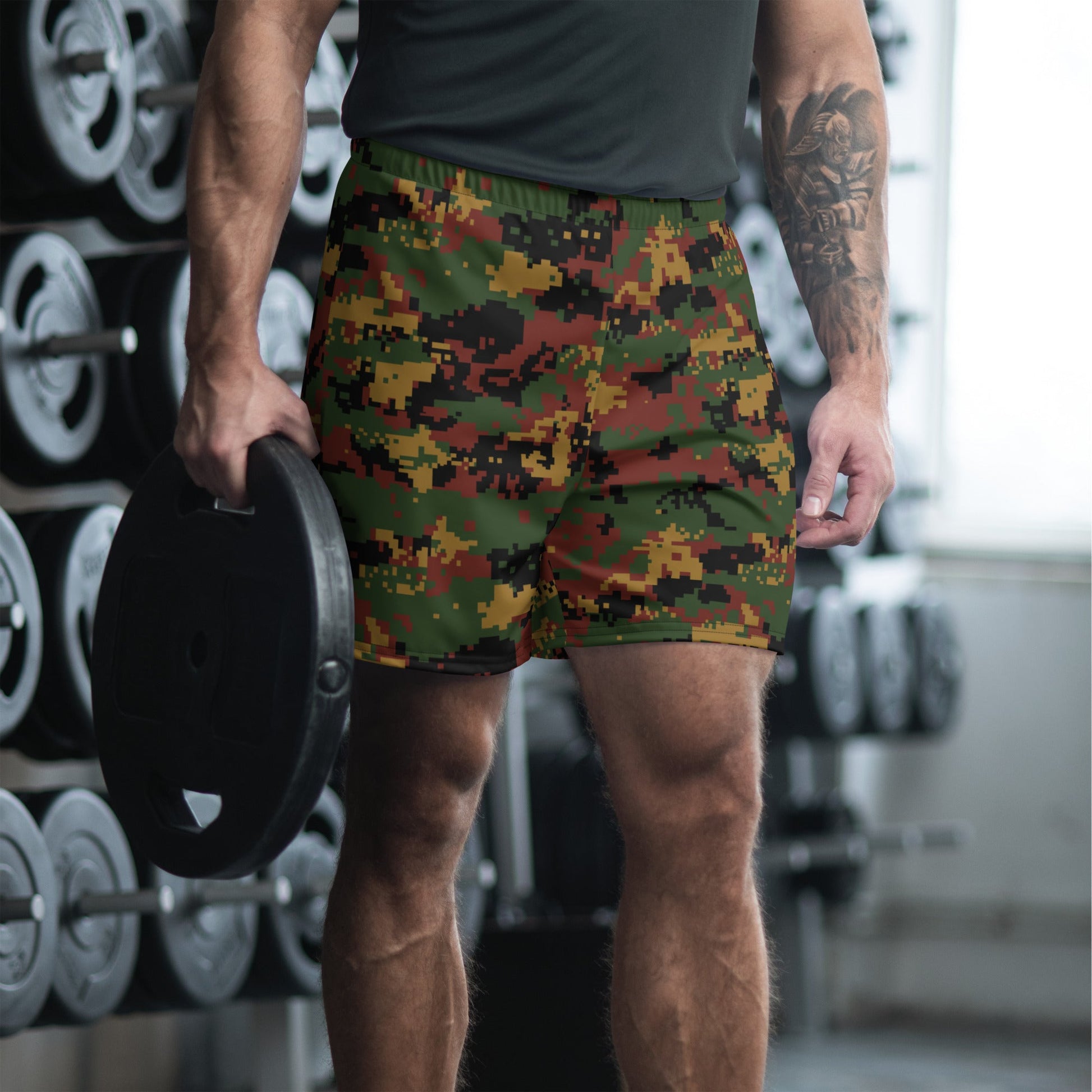 Myanmar Digital Tatmadaw CAMO Unisex Athletic Long Shorts - XS