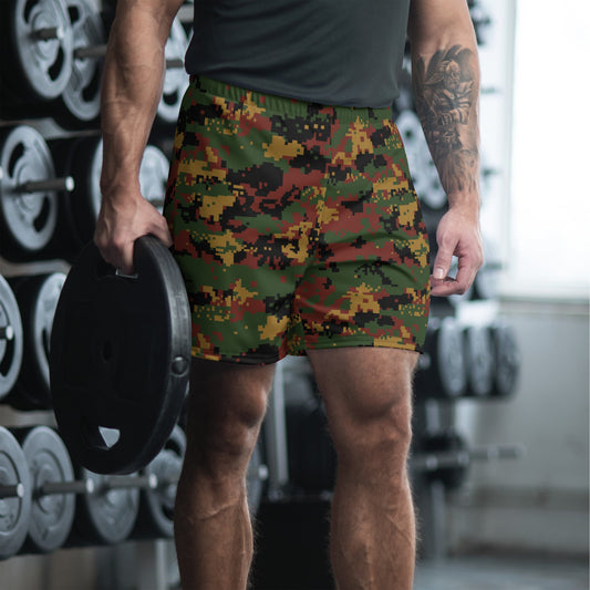 Myanmar Digital Tatmadaw CAMO Unisex Athletic Long Shorts - XS