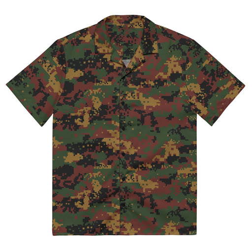 Digital Myanmar Tatmadaw CAMO Unisex Short-Sleeve Button Shirt - 2XS - Button-Up