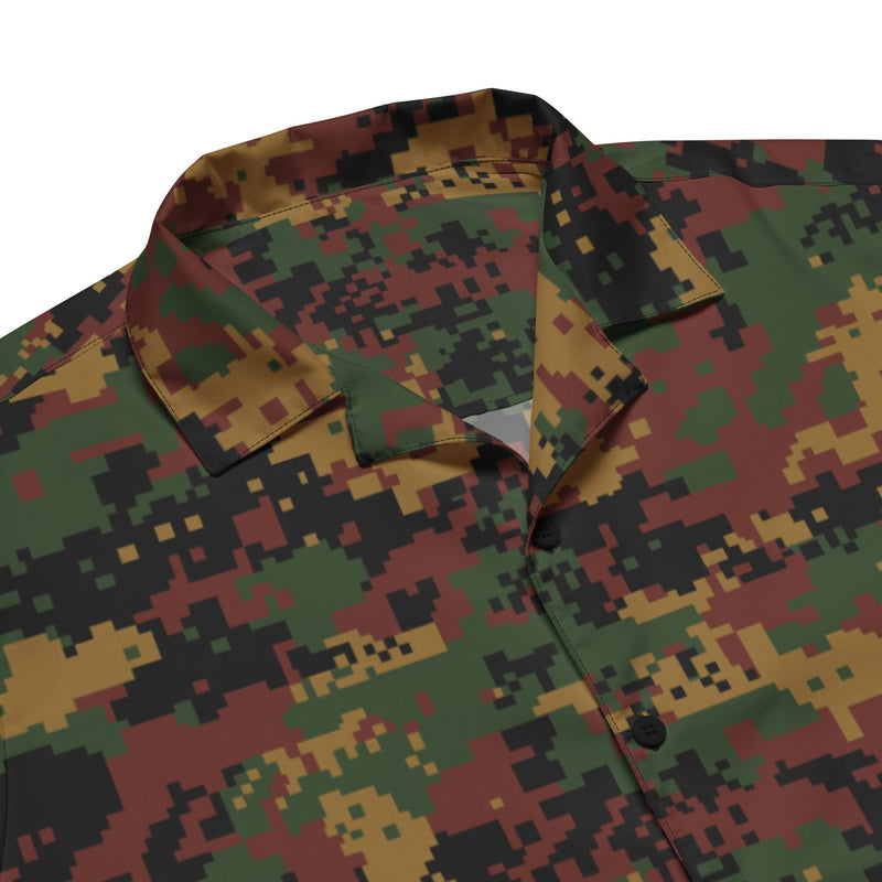 Digital Myanmar Tatmadaw CAMO Unisex Short-Sleeve Button Shirt - Button-Up