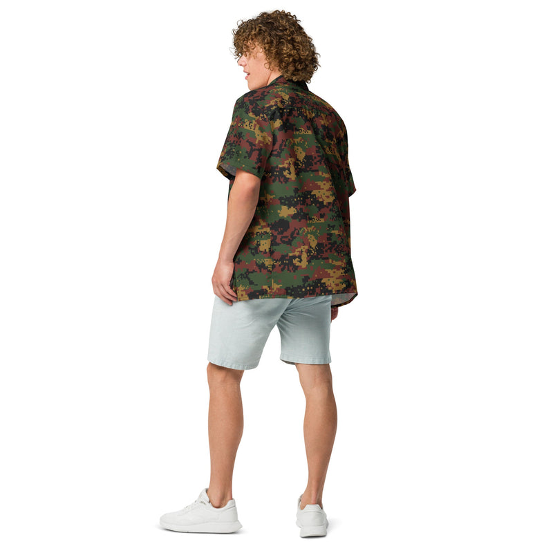 Digital Myanmar Tatmadaw CAMO Unisex Short-Sleeve Button Shirt - Button-Up