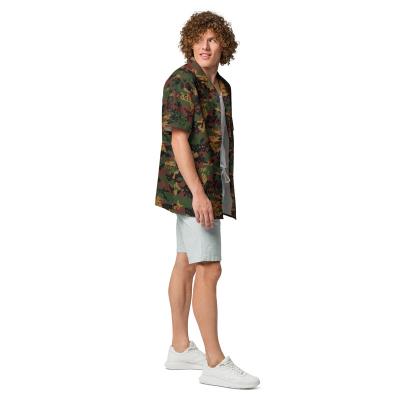 Digital Myanmar Tatmadaw CAMO Unisex Short-Sleeve Button Shirt - Button-Up