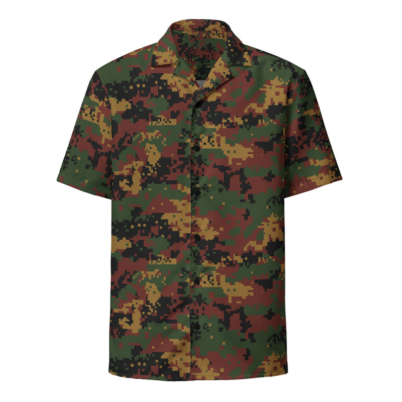 Digital Myanmar Tatmadaw CAMO Unisex Short-Sleeve Button Shirt - Button-Up