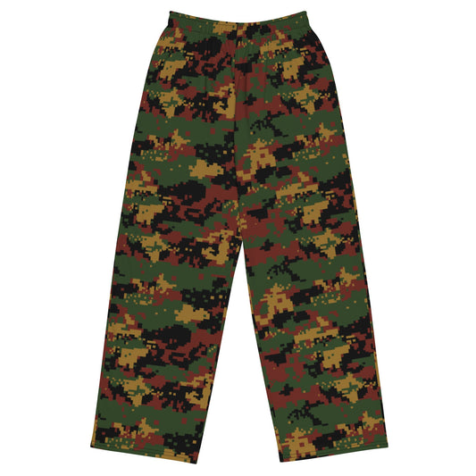 Myanmar Digital Tatmadaw CAMO unisex wide-leg pants - 2XS - Wide-leg Pants