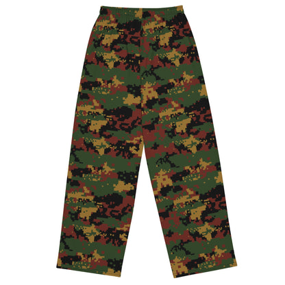 Myanmar Digital Tatmadaw CAMO unisex wide-leg pants - Wide-leg Pants