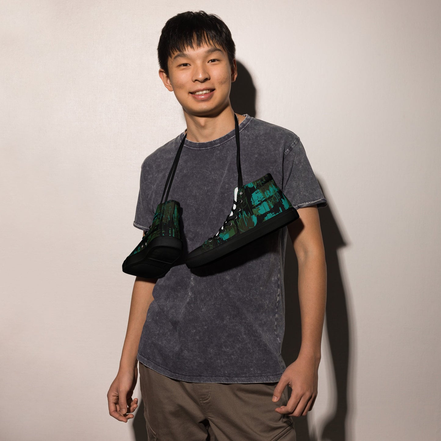 NEO Jungle CAMO Mens high top canvas shoes - High Top Canvas Shoes