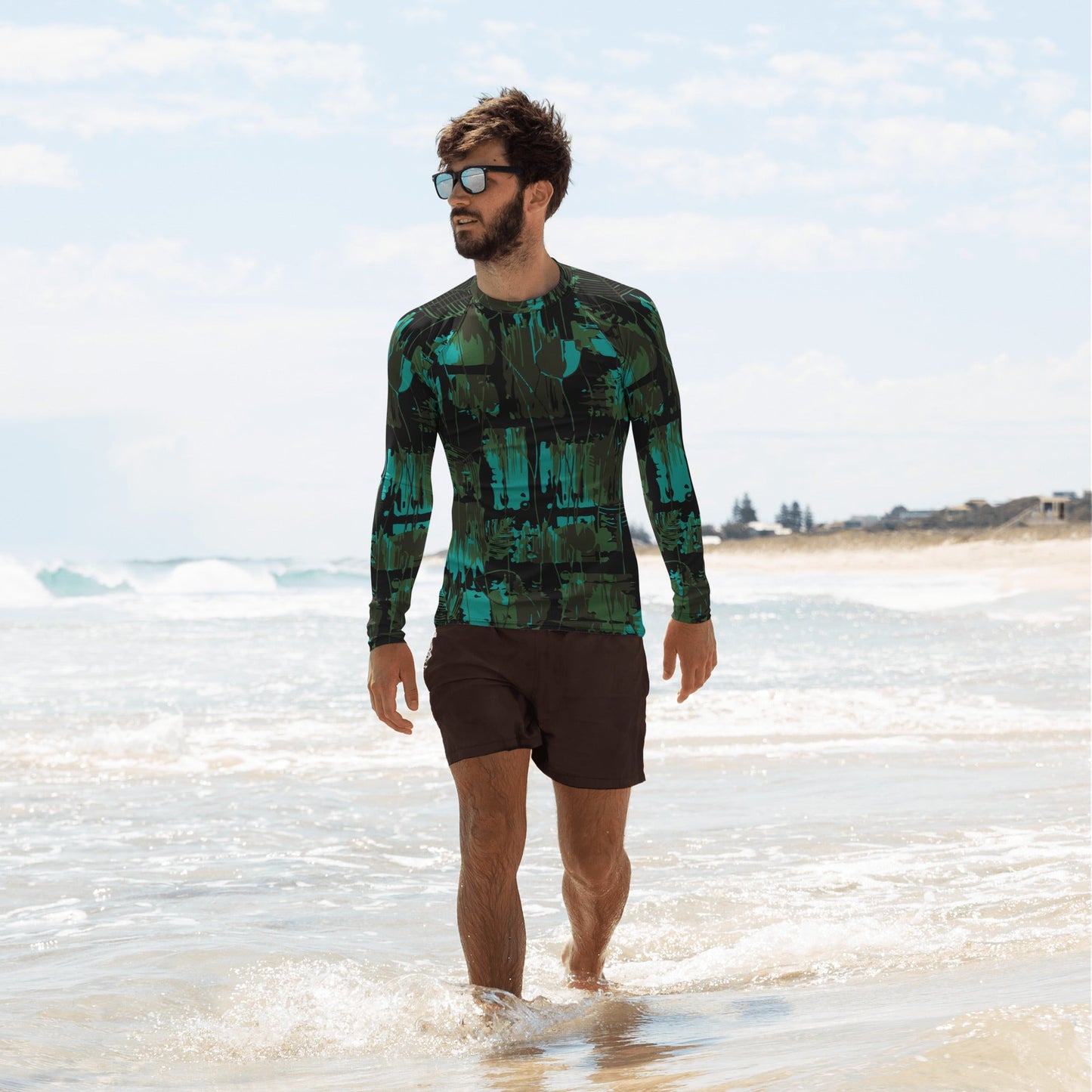 NEO Jungle CAMO Mens Long-Sleeve Rash Guard - XS