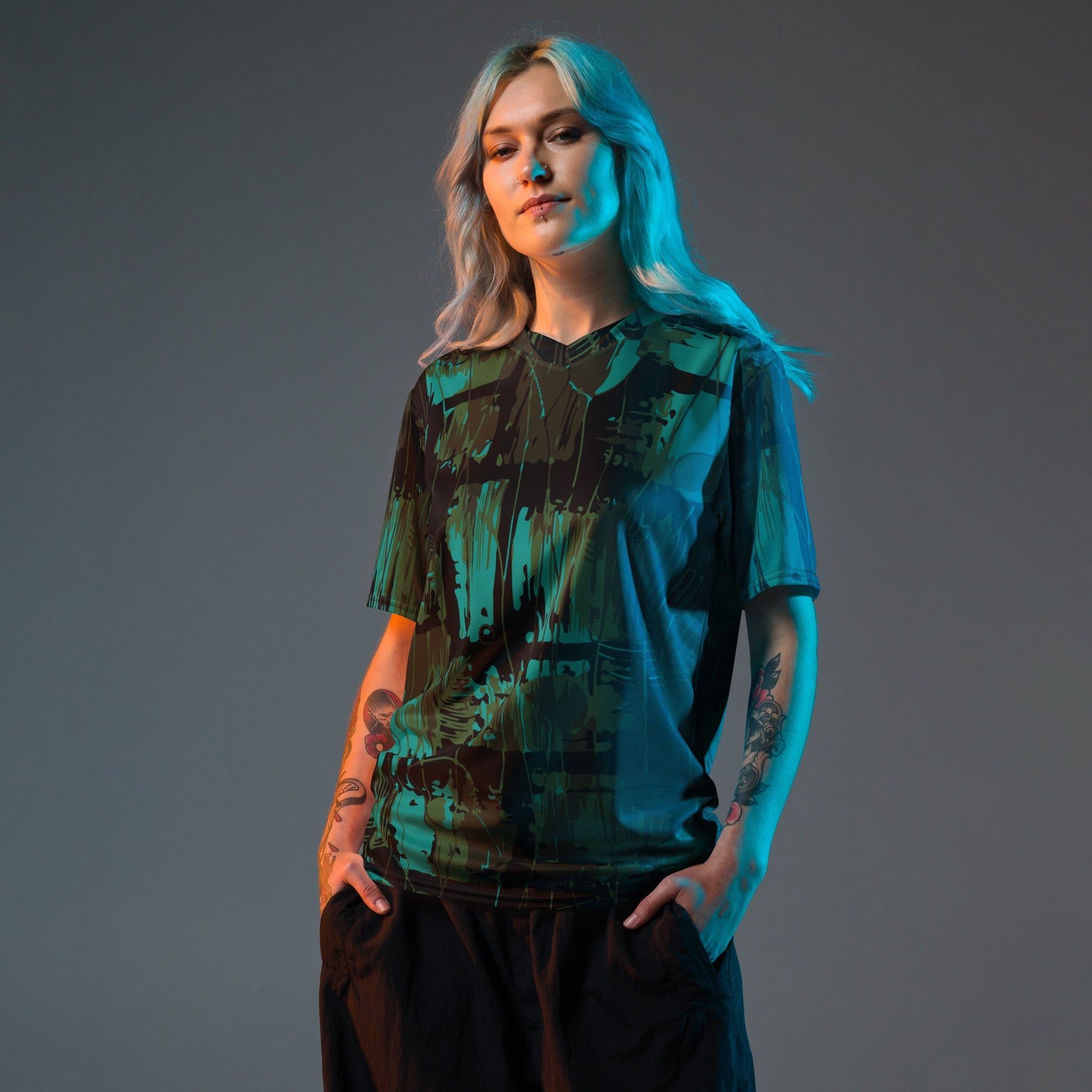 NEO Jungle CAMO Recycled unisex sports jersey - Sports Jerseys