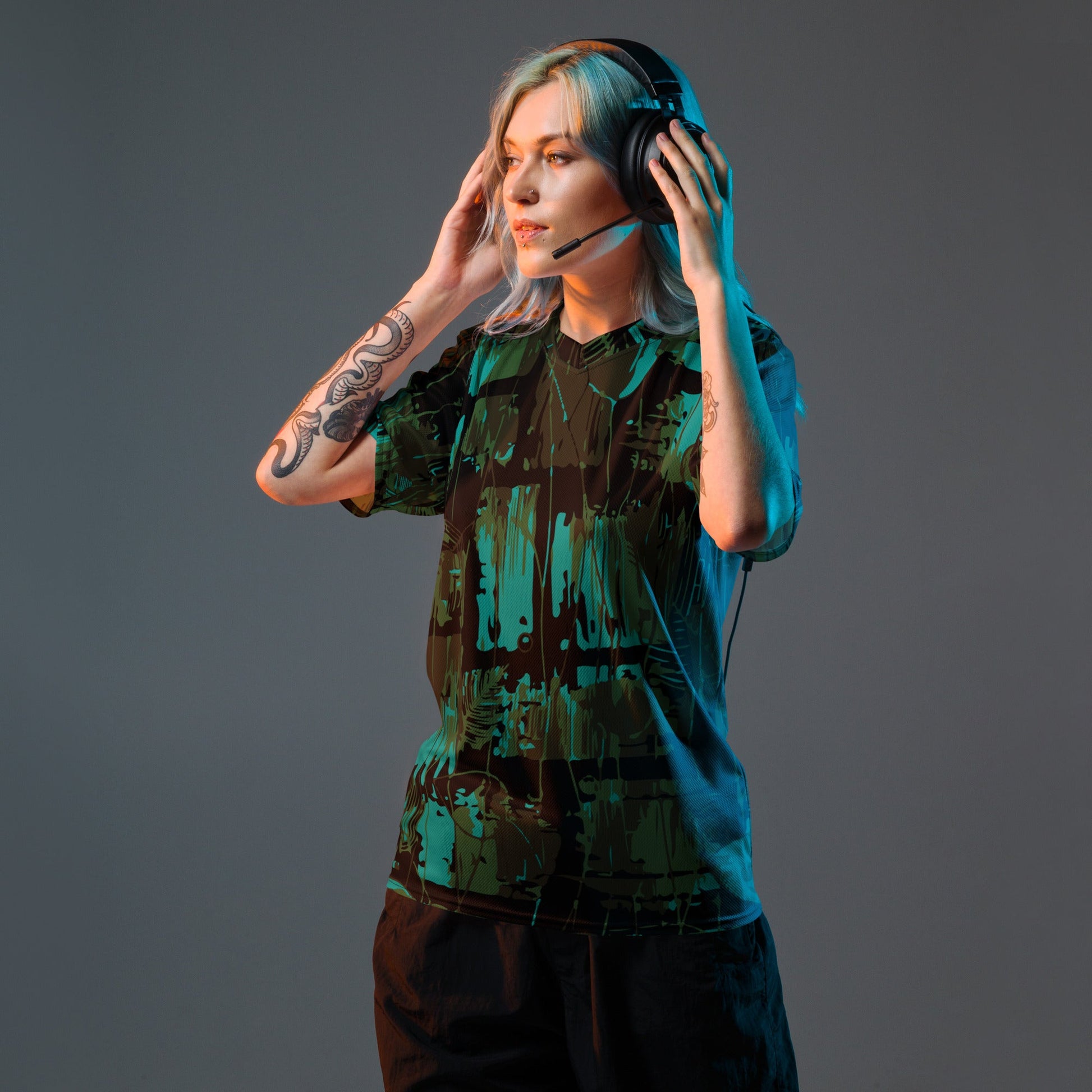 NEO Jungle CAMO Recycled unisex sports jersey - Sports Jerseys