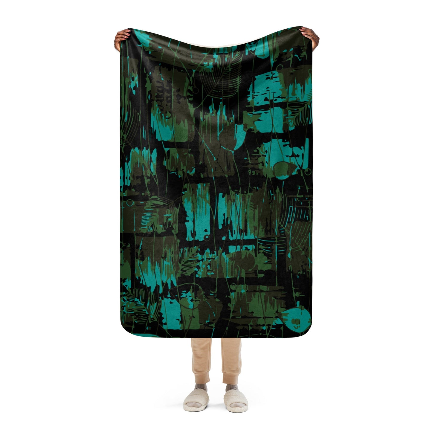 NEO Jungle CAMO Sherpa Blanket - 37″×57″