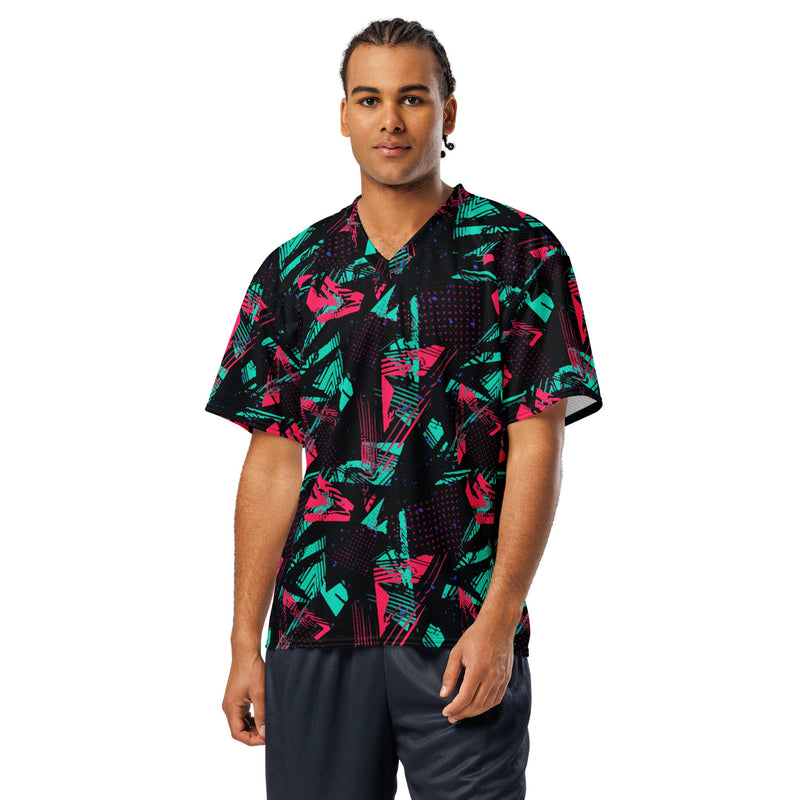 Neon Shatter CAMO Unisex American Football Jersey