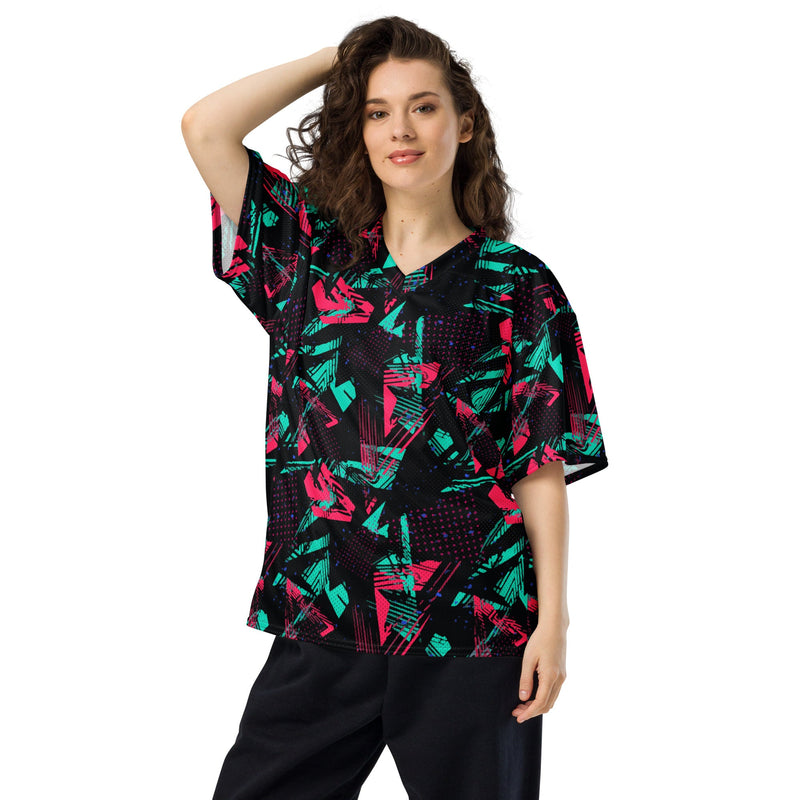 Neon Shatter CAMO Unisex American Football Jersey
