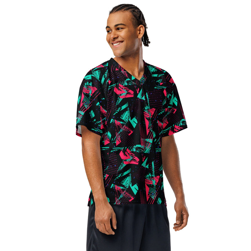 Neon Shatter CAMO Unisex American Football Jersey