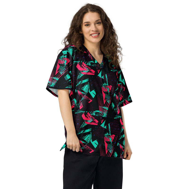 Neon Shatter CAMO Unisex American Football Jersey