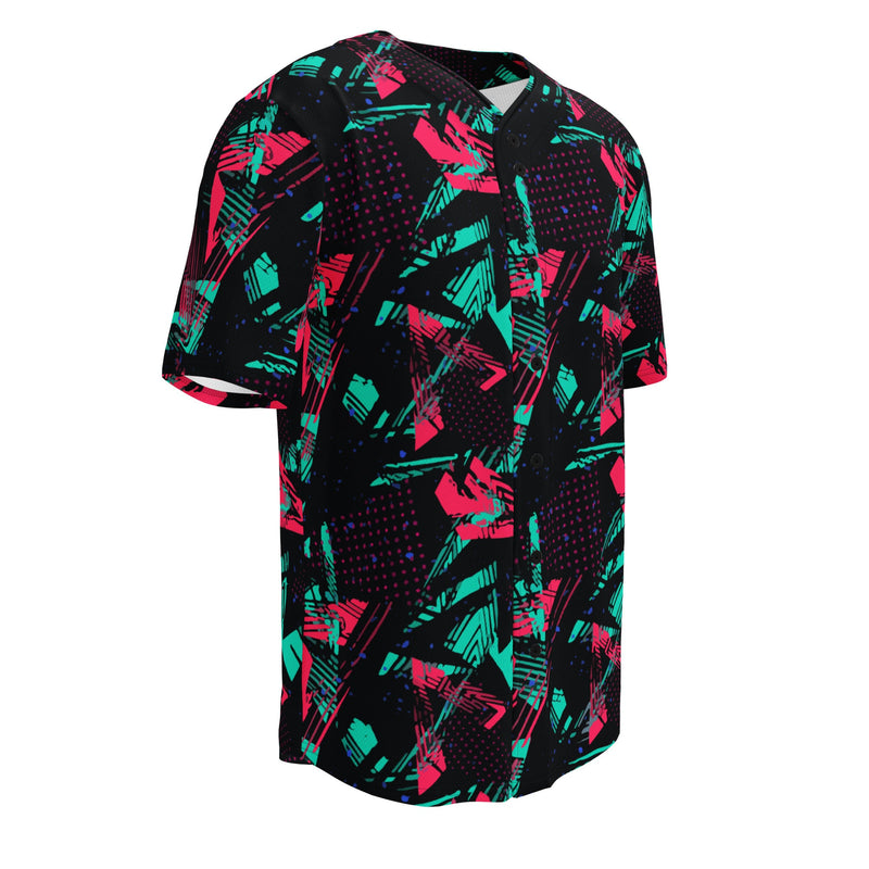 Neon Shatter CAMO Unisex Baseball Jersey