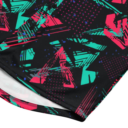 Neon Shatter CAMO Unisex Baseball Jersey