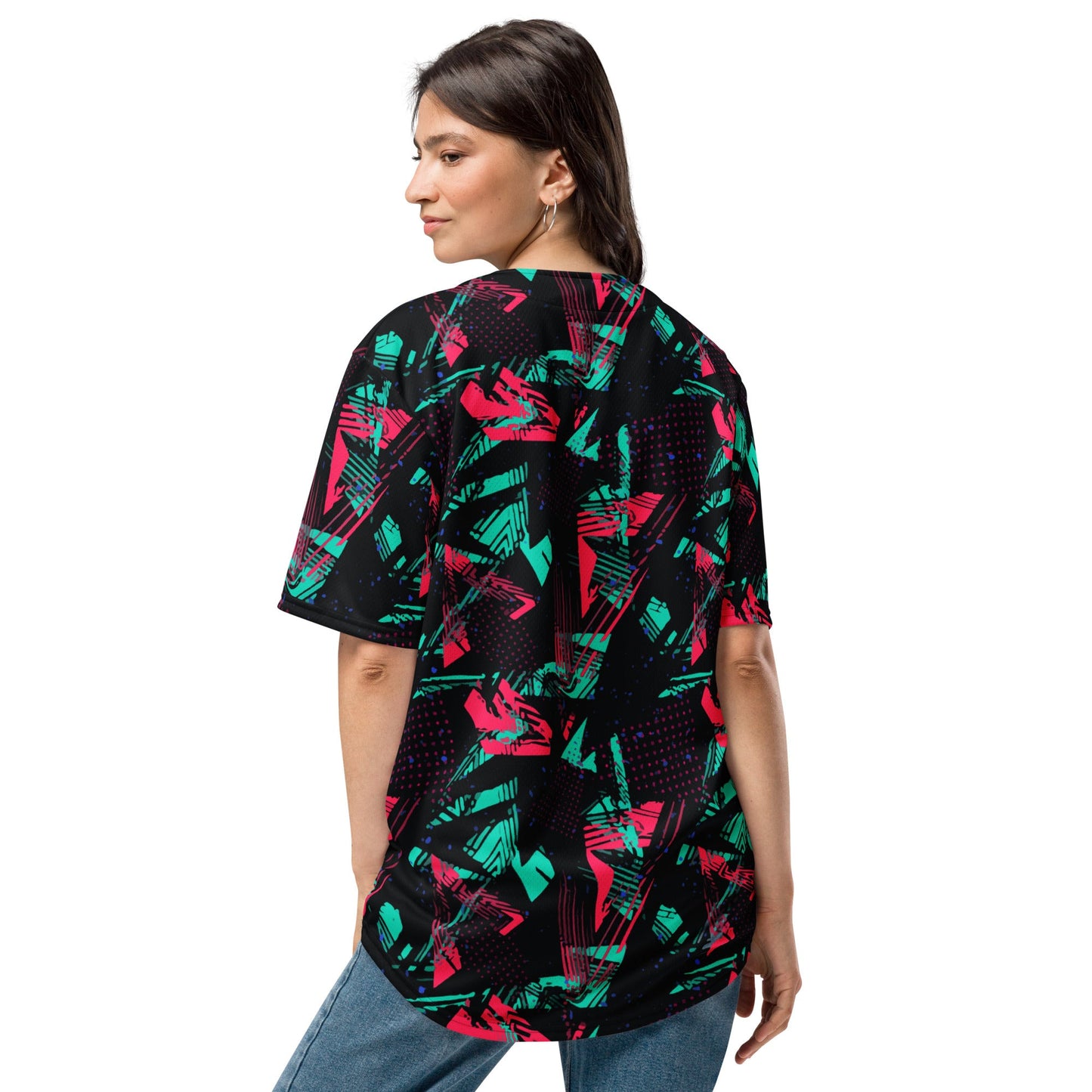 Neon Shatter CAMO Unisex Baseball Jersey