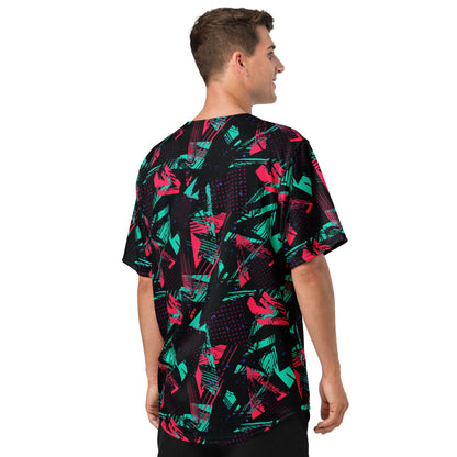 Neon Shatter CAMO Unisex Baseball Jersey