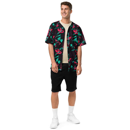 Neon Shatter CAMO Unisex Baseball Jersey