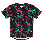 Neon Shatter CAMO Unisex Baseball Jersey
