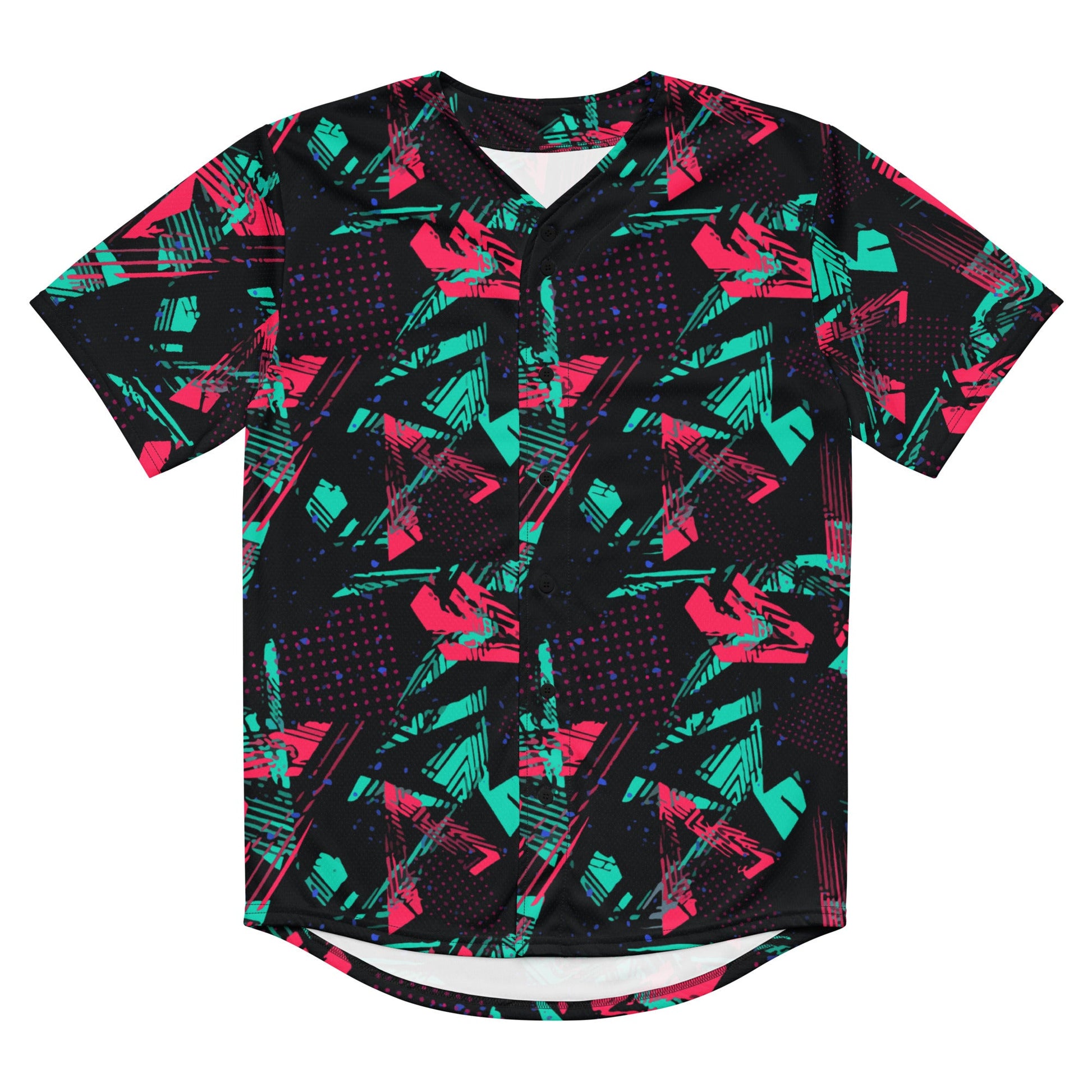 Neon Shatter CAMO Unisex Baseball Jersey