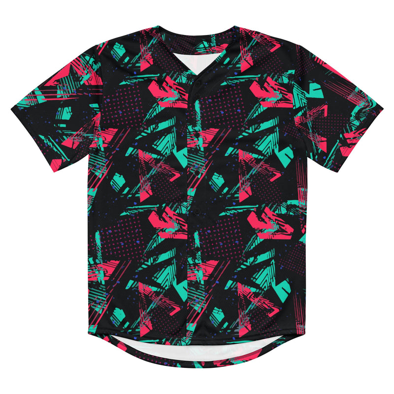 Neon Shatter CAMO Unisex Baseball Jersey