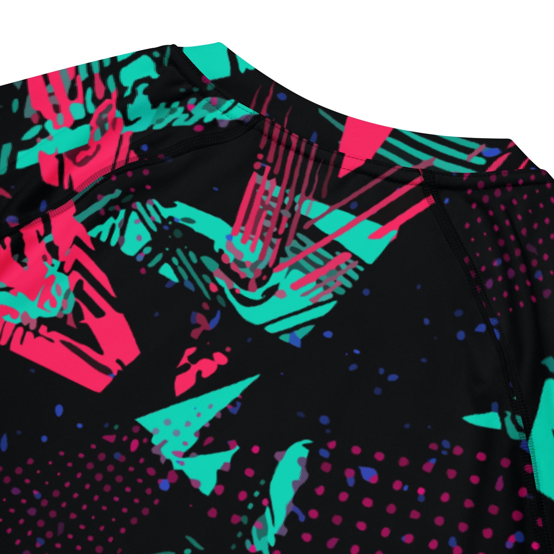 Neon Shatter CAMO Mens Short-Sleeve Rash Guard