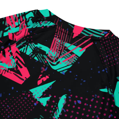 Neon Shatter CAMO Mens Short-Sleeve Rash Guard