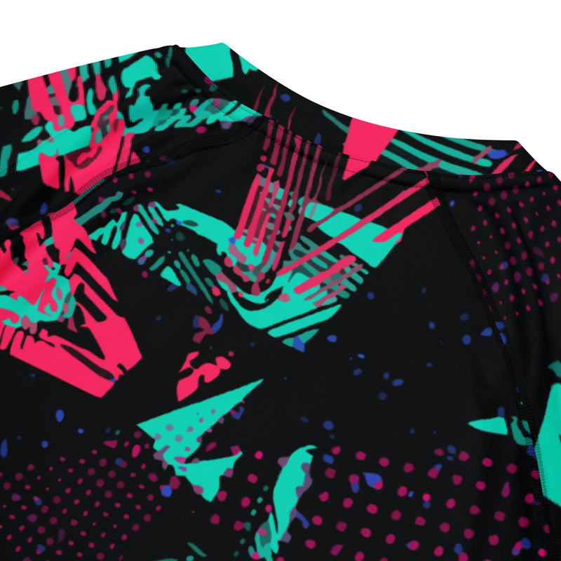 Neon Shatter CAMO Mens Short-Sleeve Rash Guard - SS