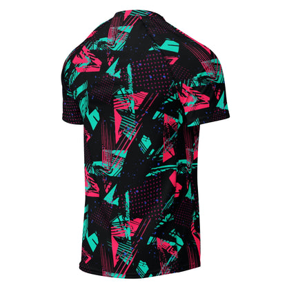Neon Shatter CAMO Mens Short-Sleeve Rash Guard