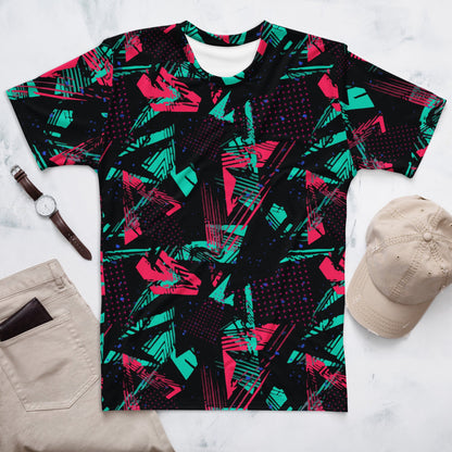 Neon Shatter CAMO Mens T-Shirt - XS