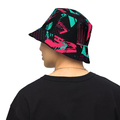 Neon Shatter CAMO Reversible Bucket Hat - S/M