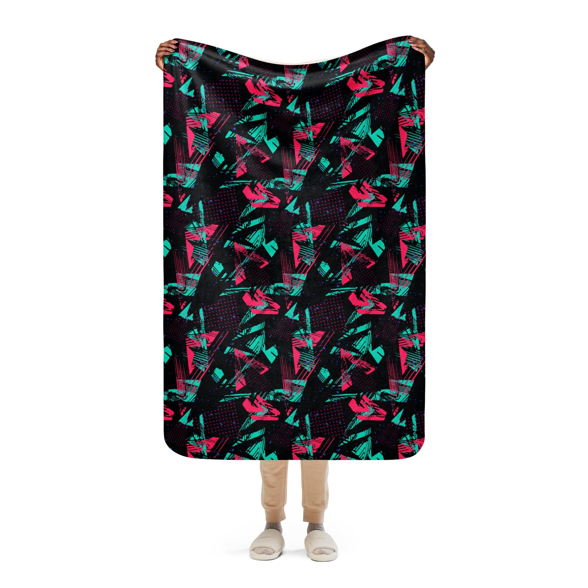 Neon Shatter CAMO Sherpa Blanket - 37″×57″