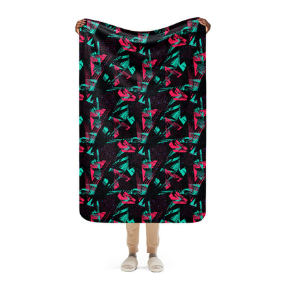 Neon Shatter CAMO Sherpa Blanket - 37″×57″