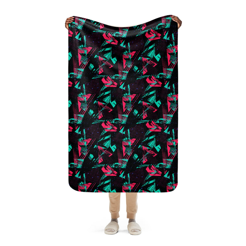 Neon Shatter CAMO Sherpa Blanket - 37″×57″