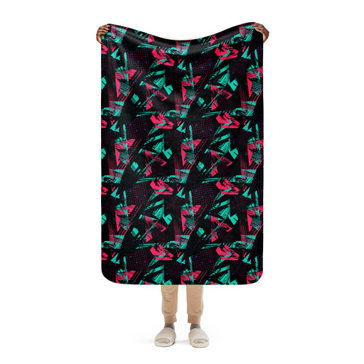 Neon Shatter CAMO Sherpa Blanket - 37″×57″