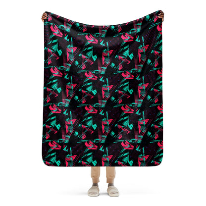 Neon Shatter CAMO Sherpa Blanket - 50″×60″