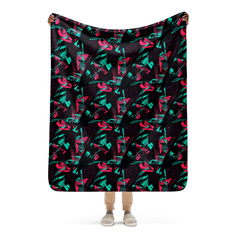 Neon Shatter CAMO Sherpa Blanket - 50″×60″
