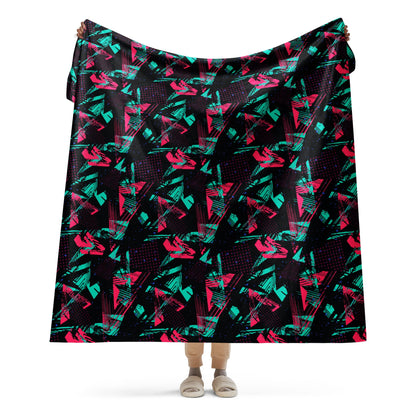 Neon Shatter CAMO Sherpa Blanket - 60″×80″